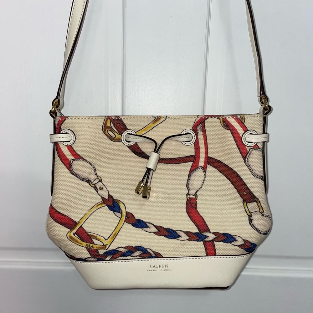 Ralph Lauren bucket purse with drawstring
